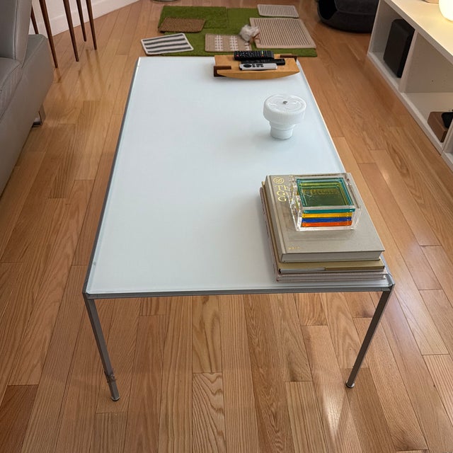 White Italian Bontempi Diagonal Coffee Table For Sale - Image 8 of 9