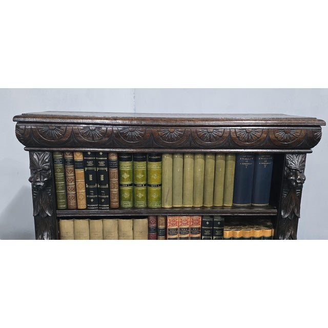 Adjustable Oak Open Library Bookcase, 1880s For Sale - Image 6 of 10