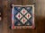 Textile Vintage Handwoven Wool Kilim Accent Pillow With Geometric Diamond Pattern For Sale - Image 7 of 7