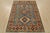 Farmhouse Kazak Rug 5′ X 6’7” Blue Wool Tribal Hand-Knotted Oriental Carpet For Sale - Image 3 of 12