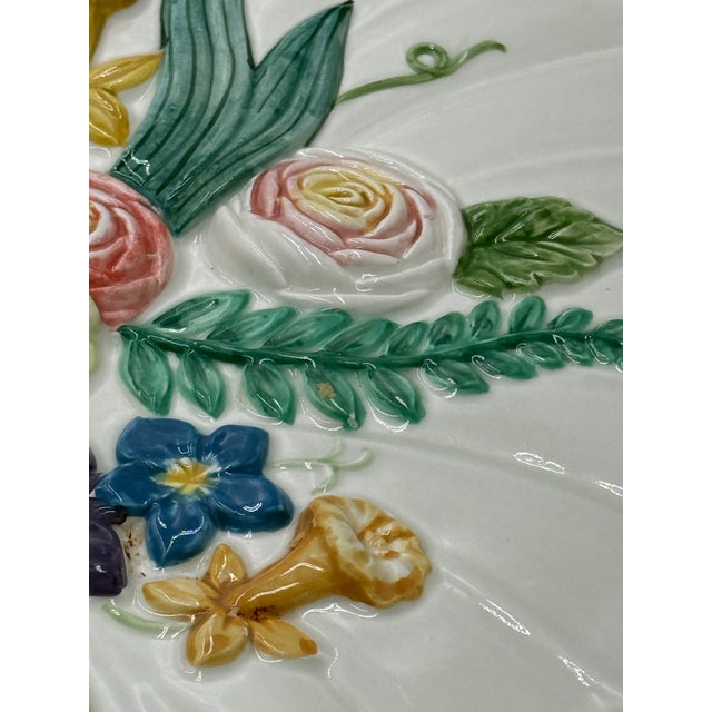 1990s Fitz and Floyd “Woodland Spring” Square Oval Floral Platter For Sale - Image 13 of 18