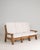 Wood Brutalist Oak Upholstered Sofa, Antique, Belgium, Circa 1970 For Sale - Image 7 of 16