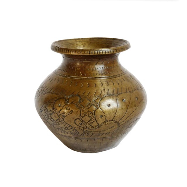 Asian Antique Vintage Bronze Nepal Ritual Vase For Sale - Image 3 of 3