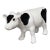 Large Vintage Artisanal California Pottery Dairy Cow For Sale
