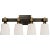 Thomas O'Brien for Visual Comfort Signature Bryant Four-Light Bath Sconce in Bronze & Hand-Rubbed Antique Brass with White Glass For Sale