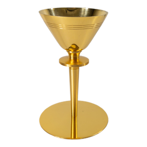 Mid-Century Modernist Religious Gilt Sterling Silver and Brass Chalice