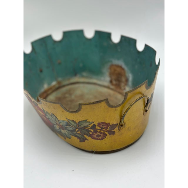1950s Vintage Tole Cachepot For Sale - Image 5 of 9