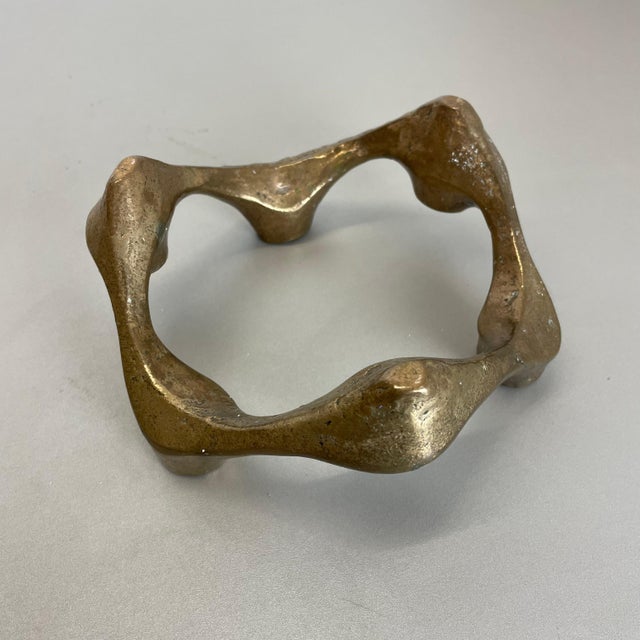 Mid-Century Brutalist Bronze Candleholder from Michael Harjes, Germany, 1960s For Sale - Image 16 of 18