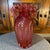 American Late 20th Century Fenton Cranberry Ruffled Glass Vase For Sale - Image 3 of 8