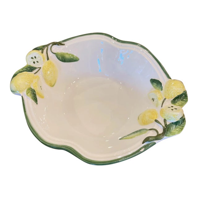 Late 20th Century Italian Lemon Bowl Vintage - Marked Italy For Sale