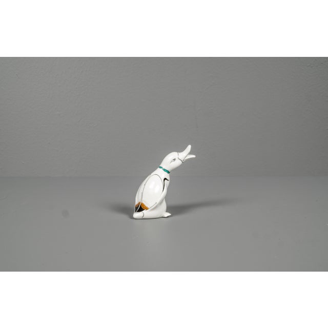 Black Art Deco Porcelain Duck, Taiwan, 1970s For Sale - Image 8 of 9