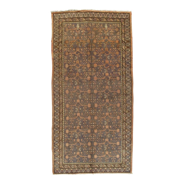 Vintage Khotan Rug, Handmade Oriental Rug, Soft shrimp, Beige, Brown, Char Gray For Sale - Image 11 of 11