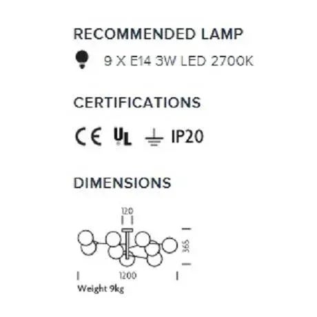 Metal Constellation Ceiling Light For Sale - Image 7 of 8