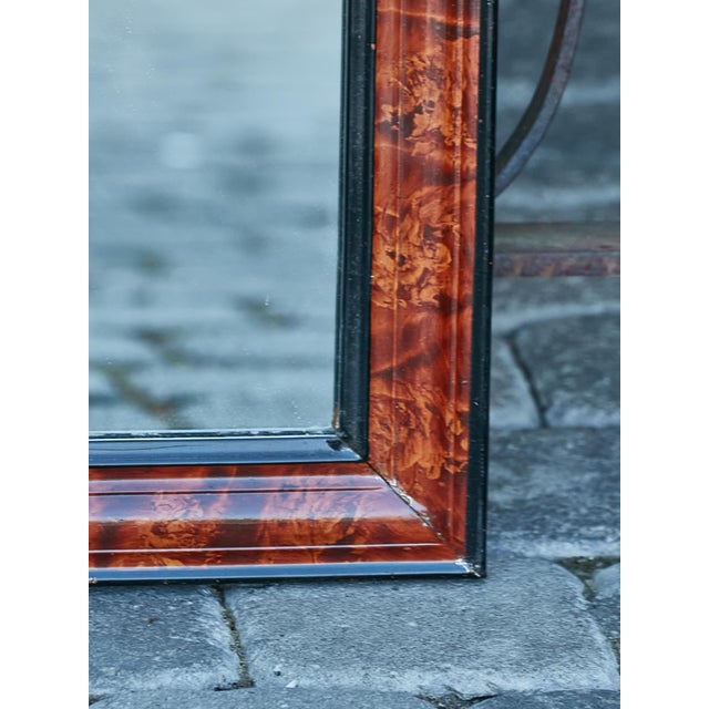 Early 20th Century French 1900s Louis-Philippe Inspired Mirror with Tortoise Style Painted Frame For Sale - Image 5 of 10