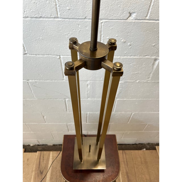 Tommi Parzinger for Stiffel Campaign Style Brass or Bronze Lamp For Sale - Image 9 of 9