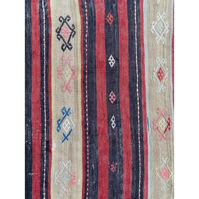 Textile Mid-Century Kurdish Runner Kilim For Sale - Image 7 of 11