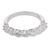 Contemporary Vintage Mayors Diamond 18k White Gold Half Eternity Band, Size 4.5 For Sale - Image 3 of 6