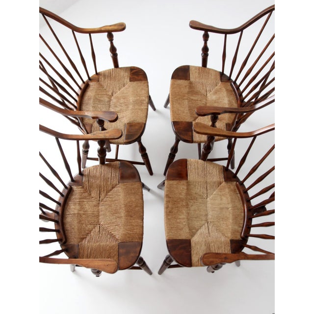 Vintage Windsor Armchair Set of 4 For Sale - Image 14 of 18