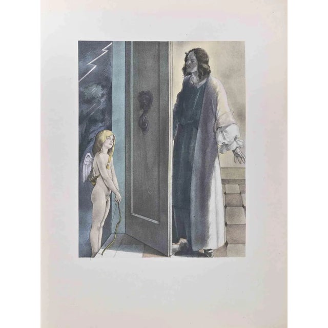 Umberto Brunelleschi, The Angel, Lithograph, 1930s For Sale