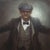 Arthur by Nicolas Martin | Oil on Panel Portrait of a man in vintage clothing with a cap. For Sale