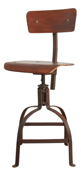 Antique French Model 204 G Draughtsmans Desk Chair by Bienaise, 1940s