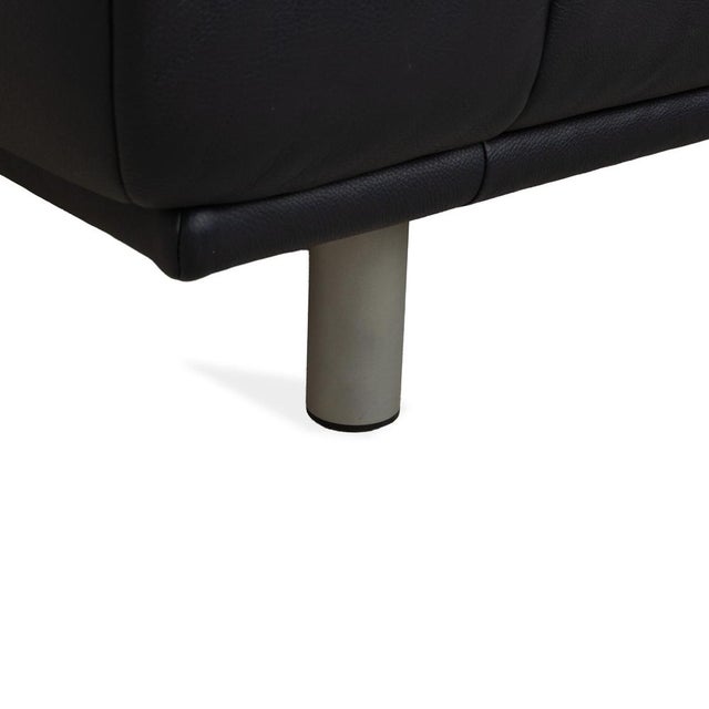 BMP 418 2-Seater Sofa in Dark Blue Leather from Rolf Benz For Sale - Image 4 of 11