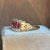 Early 20th Century Edwardian Ruby and Diamond Ring in 18k Gold Size 7.5 For Sale - Image 4 of 11