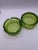 Vintage pair of Blenko Green Textured Glass Ashtrays Perfect addition to your Blenko, MCM, green glass collections