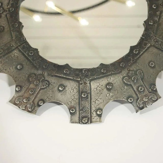 Mid-Century Modern Italian Wrought Iron Mirror, 1950s For Sale - Image 3 of 4