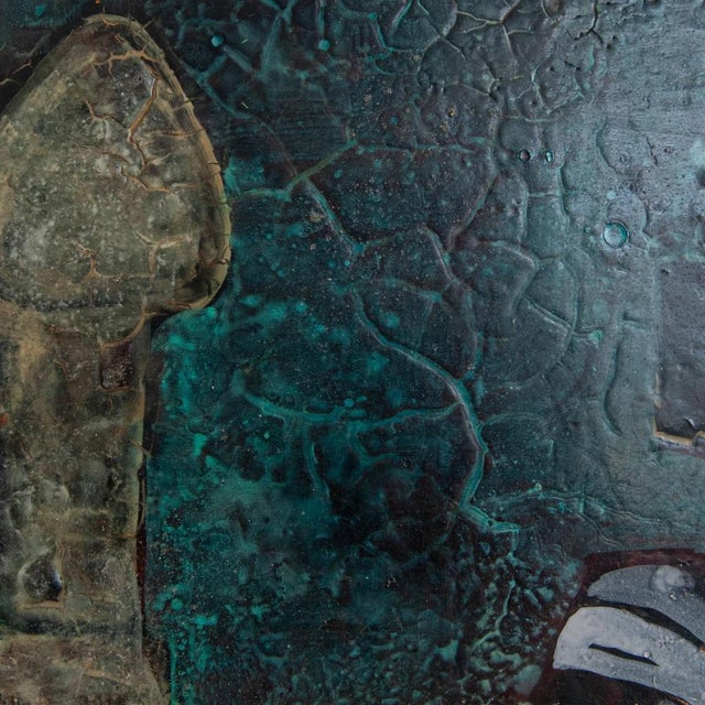 1980s Circle of Hamed Nada, Symbolic Figure Composition, 1980s, Oil on Panel For Sale - Image 5 of 7