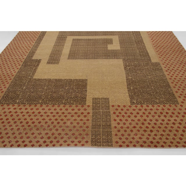 Art Deco Contemporary French Art Deco Style Maze Grid Wool Rug by Rug & Kilim, India For Sale - Image 3 of 9