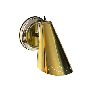 1950s Gold Plug In Wall Sconce For Sale