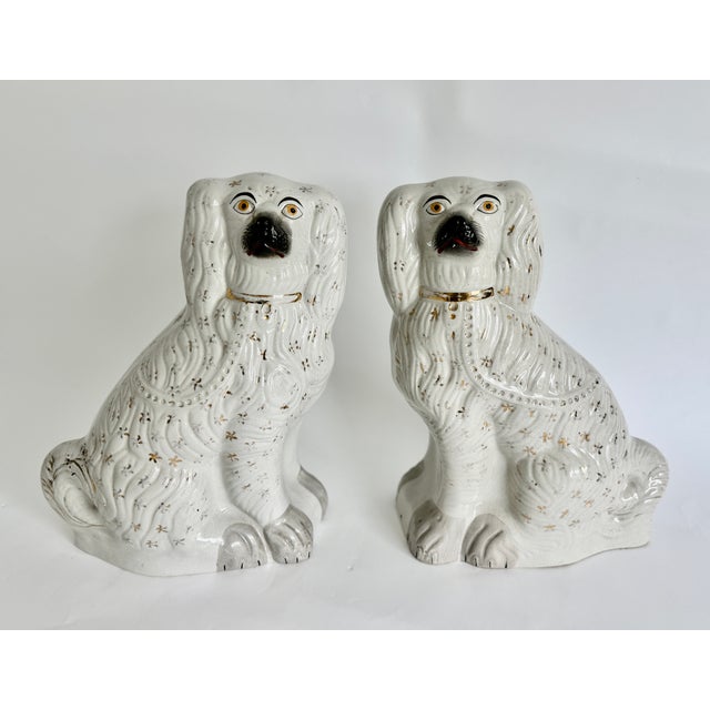 Mid 19th Century Extra Large Staffordshire Dogs - A Pair For Sale - Image 5 of 10