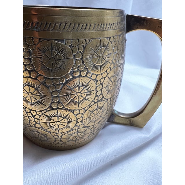 Brass Vintage Brass Tankards or Mugs a Pair For Sale - Image 8 of 9