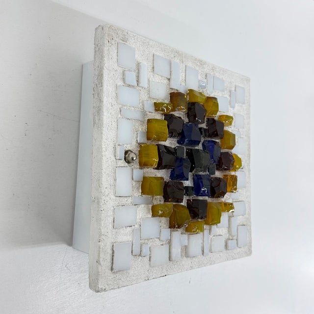 Brutalist Wall Lamp Glass in Resin, Germany, 1970s, Set of 2 For Sale - Image 11 of 18