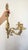 Vintage Chinese Lacquered Brass Lyre-Form Double-Arm Candle Wall Sconce For Sale - Image 13 of 18