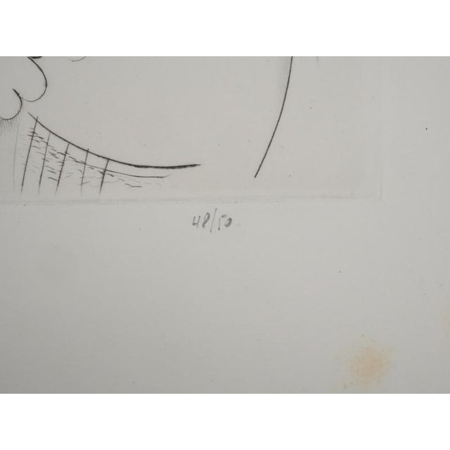 Mily Possoz, Little Girl Sewing, Original Signed Engraving For Sale - Image 4 of 10