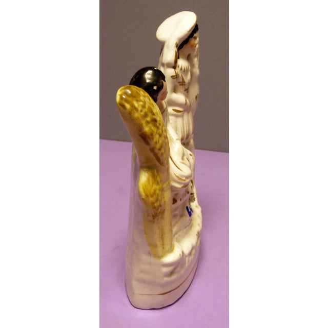 Antique 19th Century Staffordshire Figurine of a Curious Couple For Sale - Image 4 of 6
