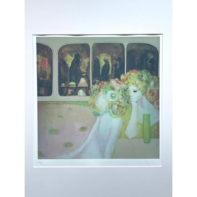 Leonor Fini, Figurative Composition, 1970s, Original Serigraph on Rives Paper For Sale - Image 4 of 9