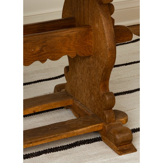 Mid 20th Century Danish Mid Century Modern Oak Coffee/Side Table For Sale - Image 5 of 6