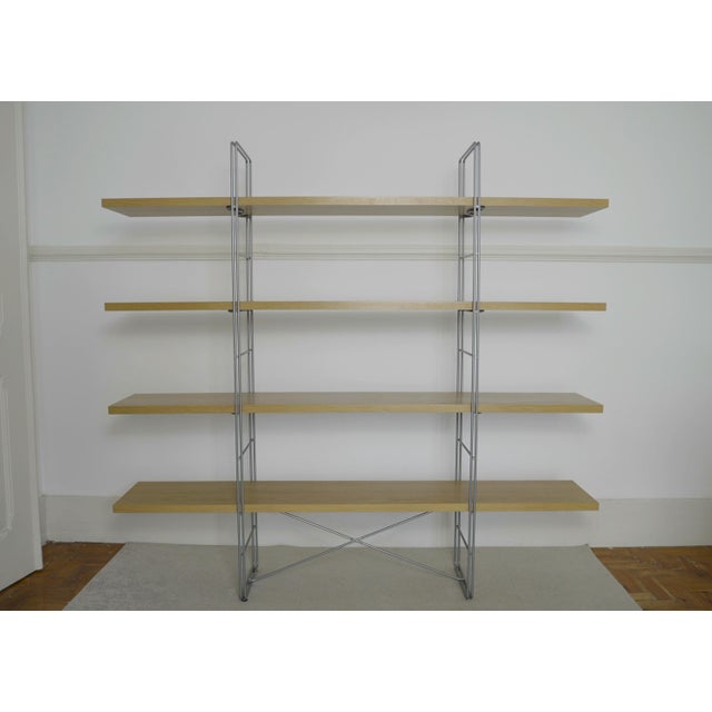 Vintage Enetri Shelf Oak Veneer Bookcase by Niels Gammelgaard for Ikea, 1990s, in Flawless conditions. Designed 1990 to...