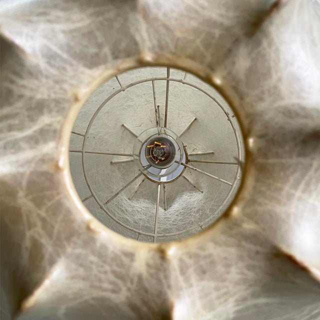 Beige Italian Cocoon Chandelier Viscontea by Achille and Pier Giacomo Castiglioni for Flos, 1960s For Sale - Image 8 of 15