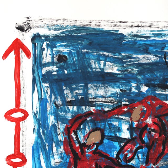 Abstract Circle Gets the Muse - Original Matisse-Inspired Figurative Painting on Posterboard by Gary John For Sale - Image 3 of 6