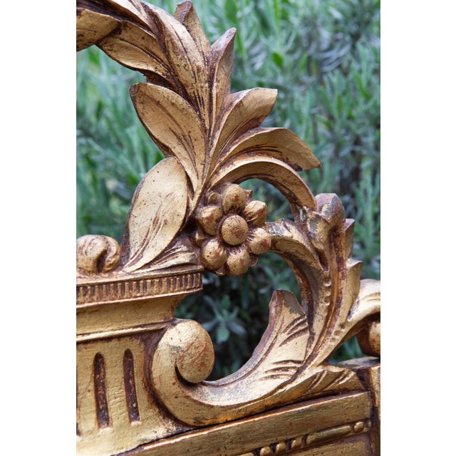 Vintage French Gilt Wood Mirror, 1940s For Sale - Image 4 of 9