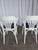 Vintage White Bentwood Dining Chairs with Blue Fabric Seats, 1970s, Set of 4 For Sale - Image 13 of 18
