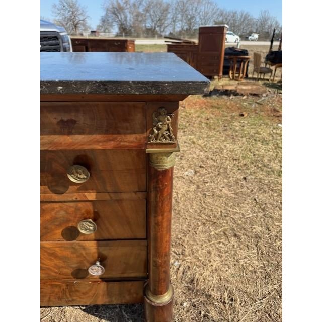 19th Century Empire Marble Top Chest of Drawer / Commodes For Sale - Image 15 of 18