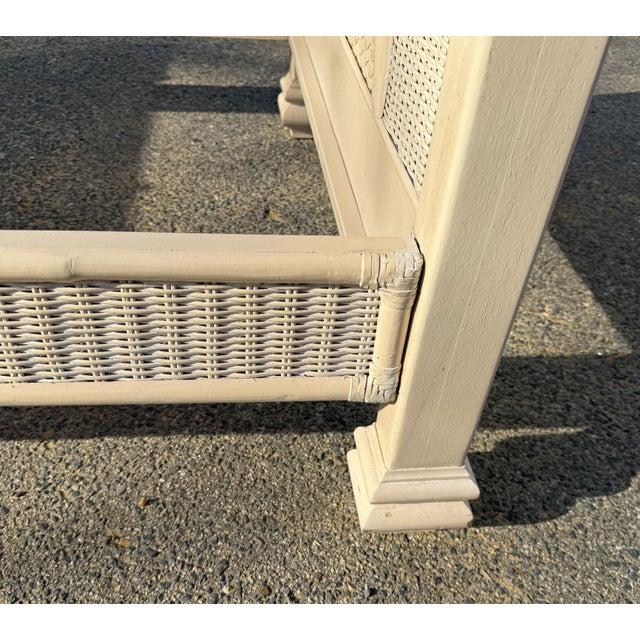 Lexington Furniture Vintage Henry Link by Lexington Wicker Bed Frame Set Single or Double For Sale - Image 4 of 12