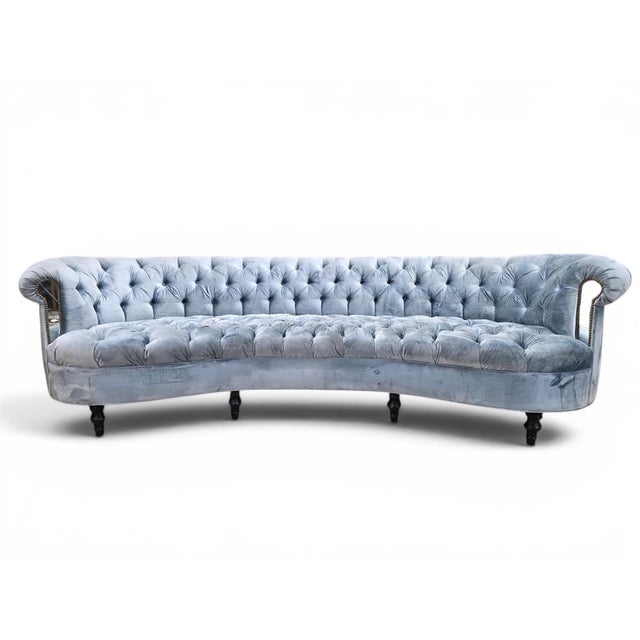 Rebecca Mirrored Tufted Sofa 122" for Reupholstery Haute House is a Hollywood-based design and manufacturing company that...