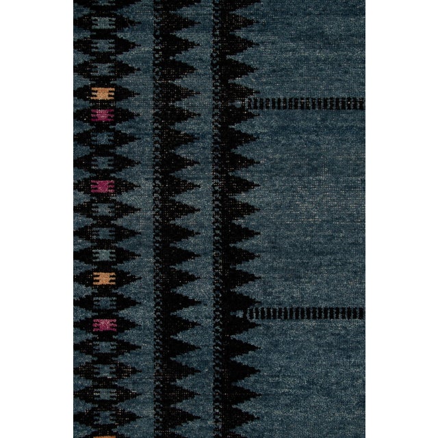 Contemporary Scandinavian Style Geometric Distressed Rug by Rug & Kilim, India For Sale In New York - Image 6 of 10