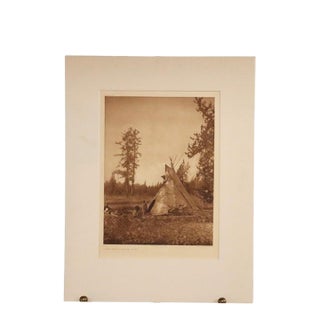 Edward S. Curtis Native American Print ‘Cree Camp at Lac Les Isles" C1926 For Sale
